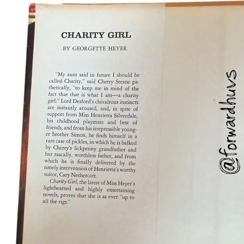 Charity Girl by Georgette Heyer – Book Club Edition, 1970